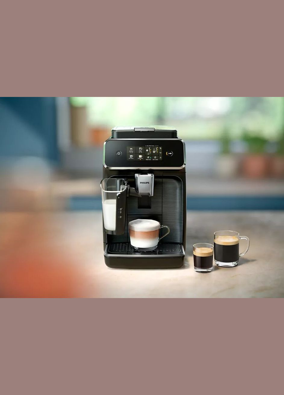 Кофемашина Series 2300, 1,8л, зерно+молотая, автомат.капуч, сернор.управление, черный Philips (315040851)