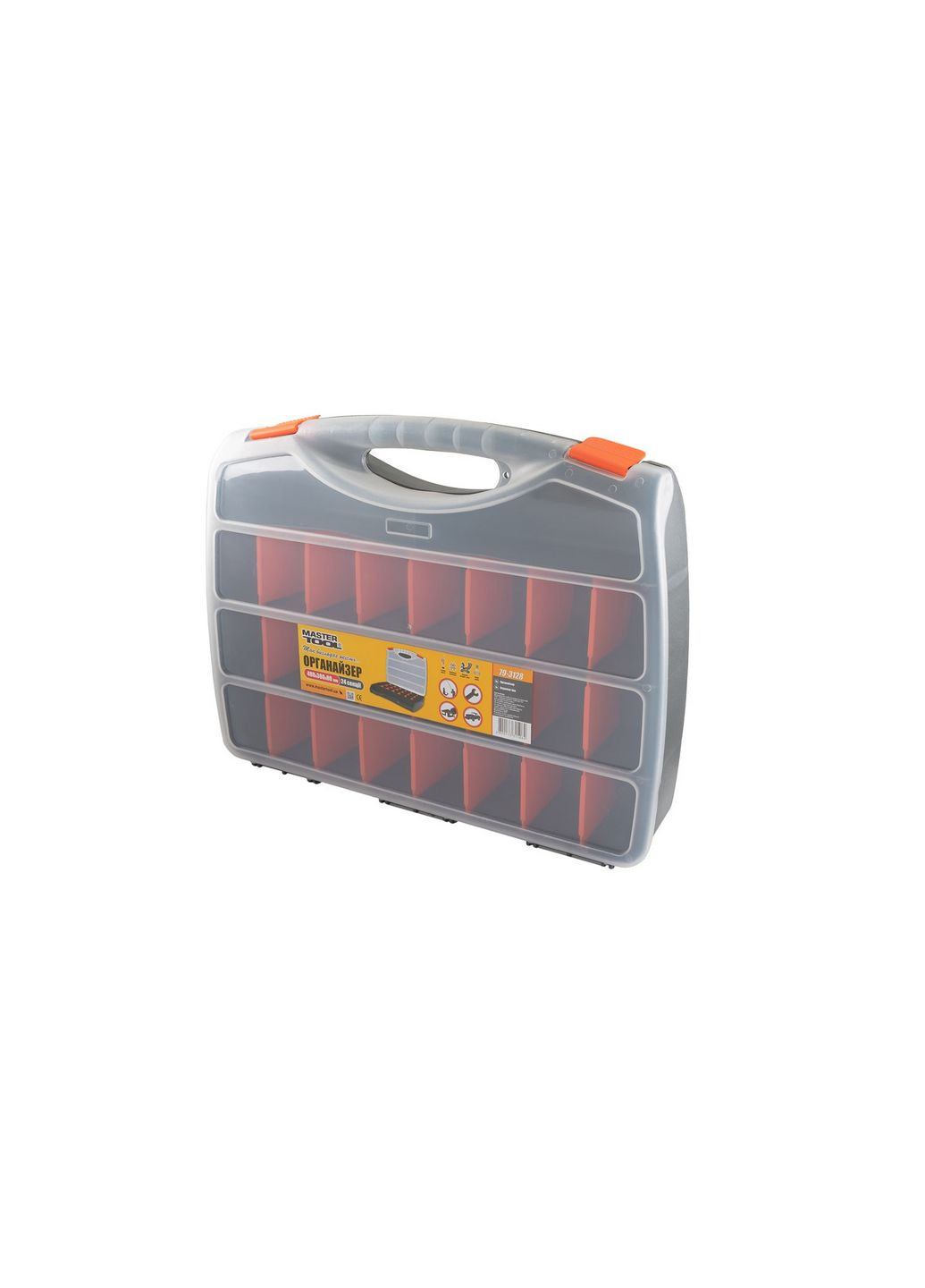 Органайзер з ручкою 19" 480х380х80 мм 24 секції 79-3128 Mastertool (365626717)