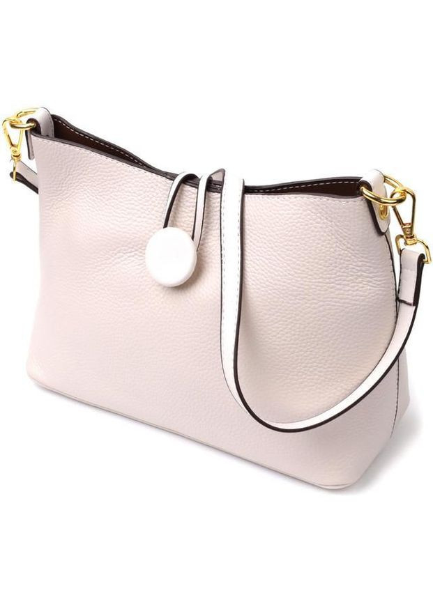 Сумка кросс-боди через плечо женская из натуральной кожи средняя Белый 36885 Vintage (353690047)