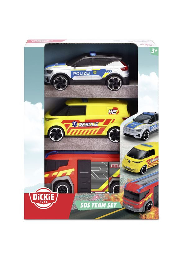 Игровой набор Команда SOS: полиция, скорая и пожарная машины () Dickie toys 3712028 (361648280)