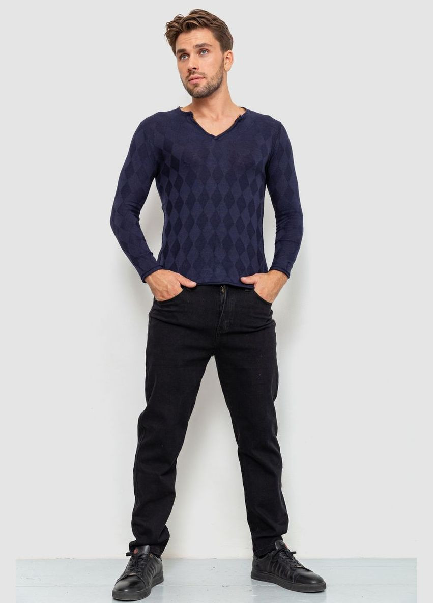 Темно-синий демисезонный свитер мужской, цвет коричневый, Ager