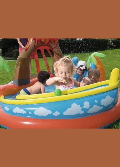 Детский надувной бассейн "Лагуна" с горкой 265 x265cm 53069 No Brand (332984047)