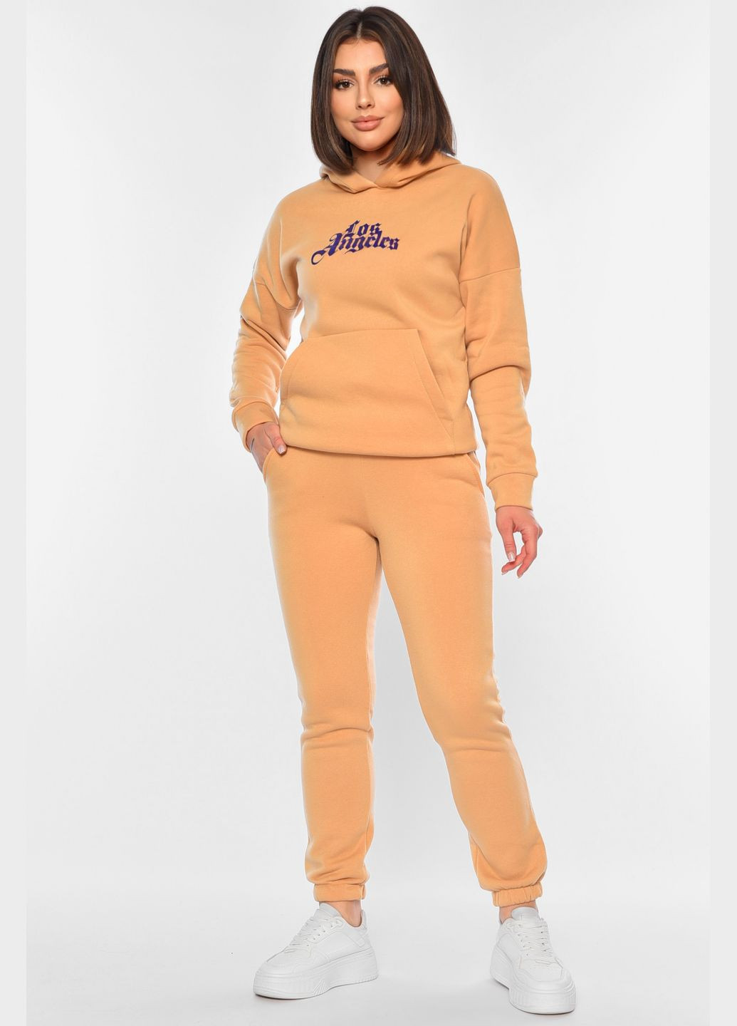 Спортивний костюм жіночий бежевого кольору Let's Shop (311504012)