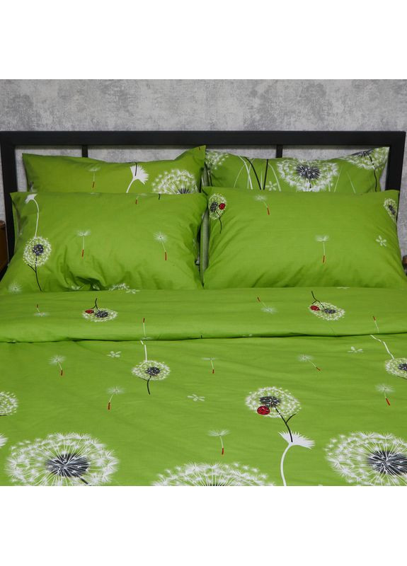 Комплект постільної білизни Бязь Gold Люкс «» Сімейний 143х210х2 наволочки 2х40х60 (MS-820006395) Moon&Star Green Harmony (356113585)