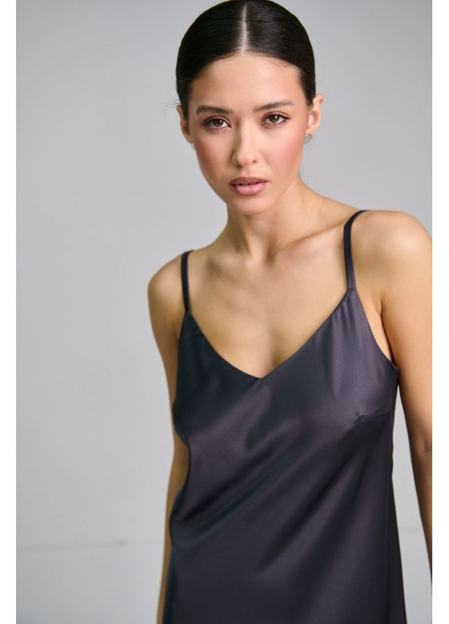 Графитовое платье шелковое 3053 графит Triko Bakh