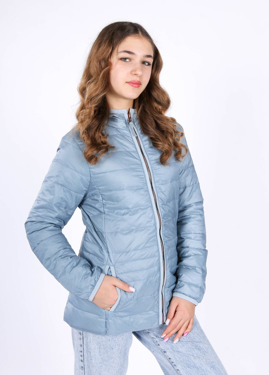 Голубой демисезонный Пуховик up2fashion