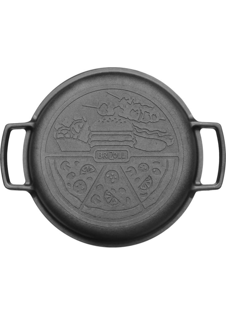 Кастрюля чугунная с крышкой-сковородкой 6 л (m464793) Brizoll чавунна з кришкою-сковородою 6 л (366881298)
