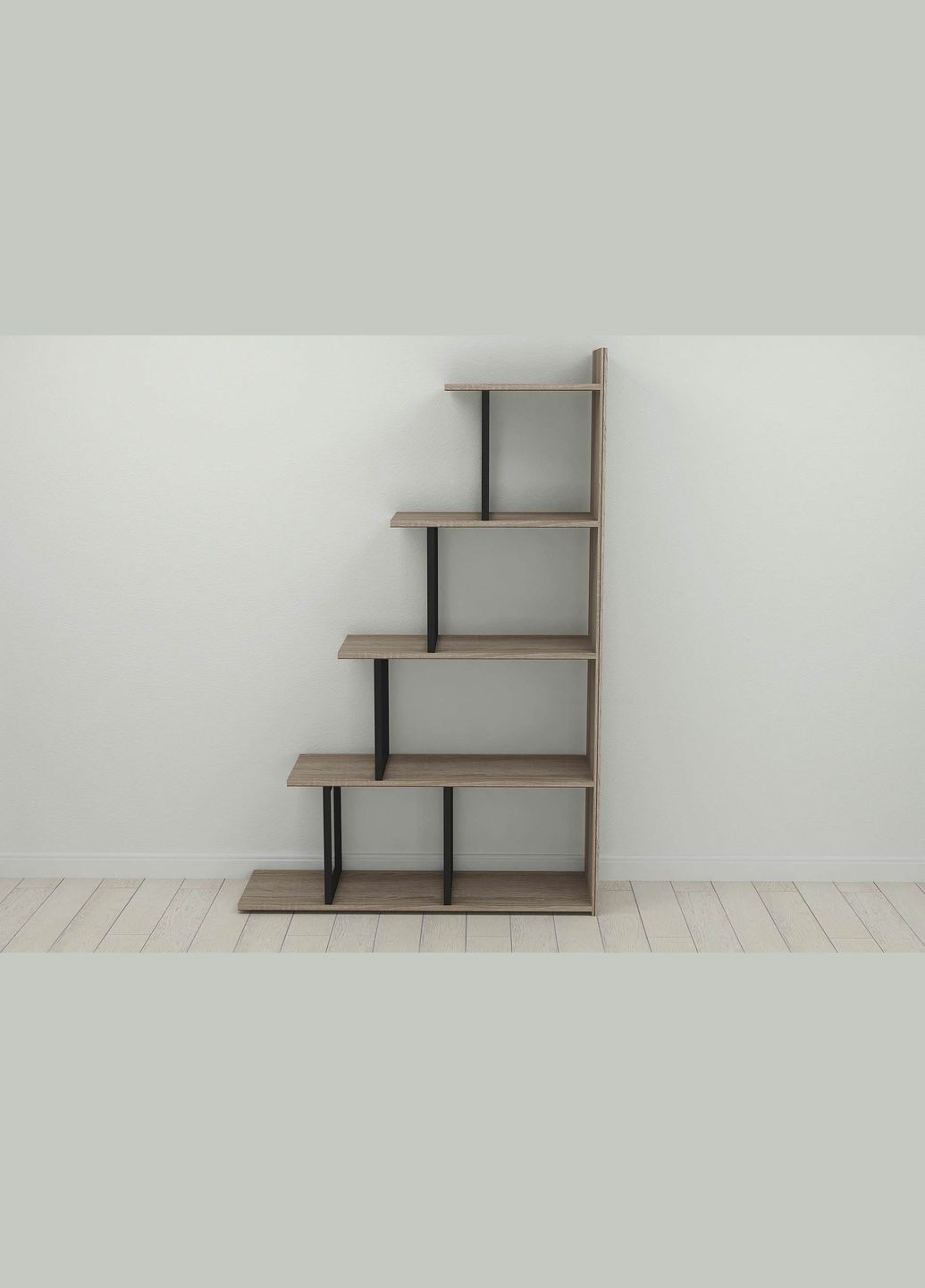 Етажерка Стелла 1600x1020x300 Чорний метал ДСП (FRD-103466) Ferrum-decor (353500103)