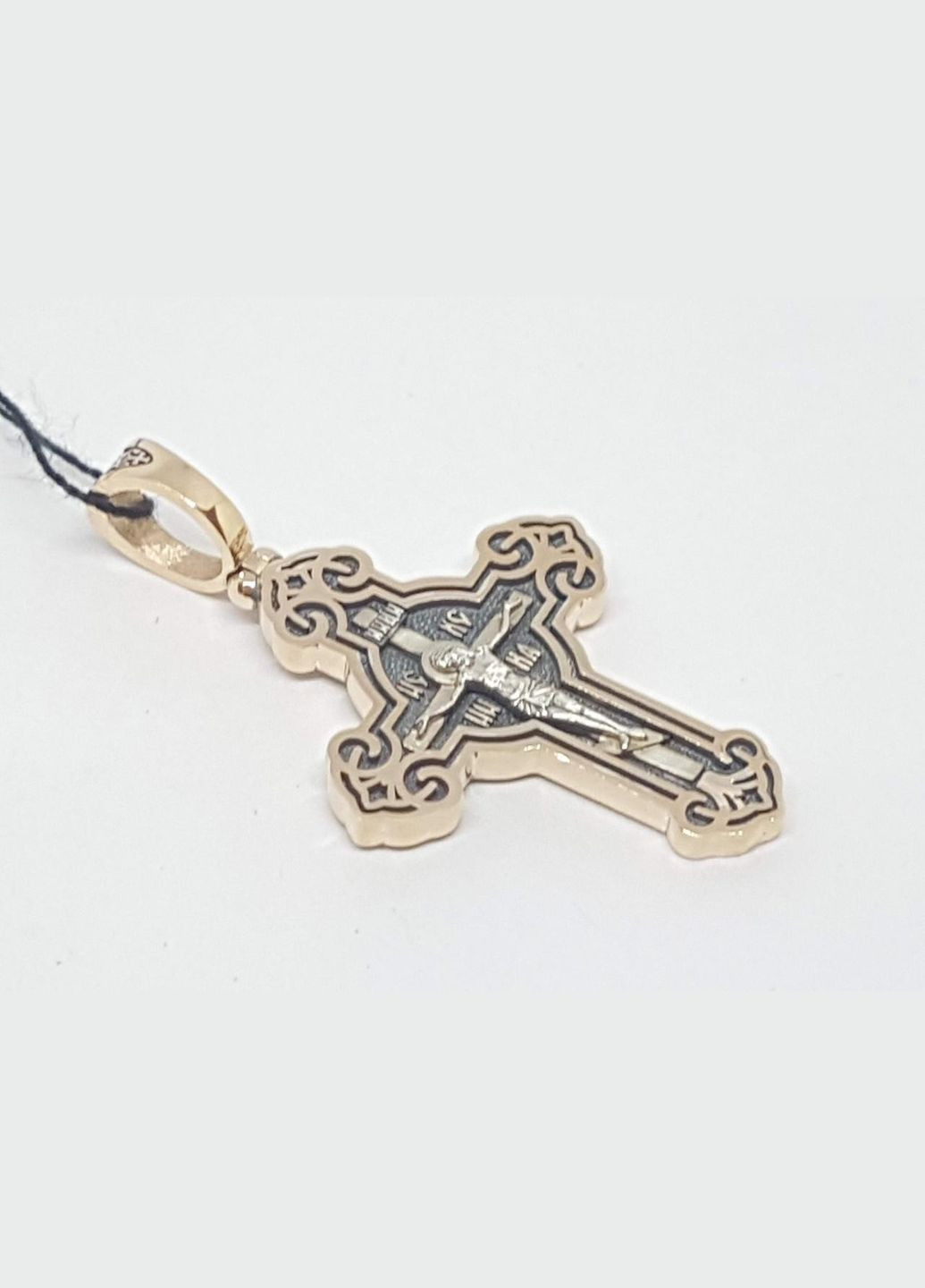 Золотий хрестик. Микола Чудотворець/Розп'яття Христа. 11582-Ч Харківська ювелірна фабрика (331885917)