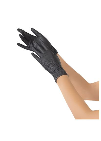Перчатки нитриловые черные Alexspharm 100 шт неопудренные S Mercator Medical (314963718)