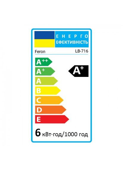 Лампа светодиодная LB-716 MR16 GU10 230V 6W 4000K Feron 034213 (372692579)