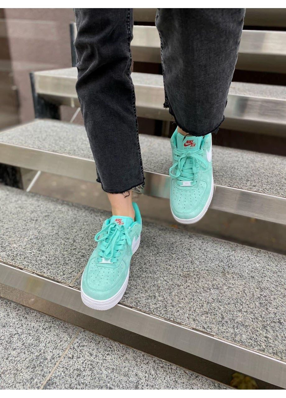 Сірі Осінні кросівки чоловічі nike air force 1 green white найк аір форс 1 преміум No Brand