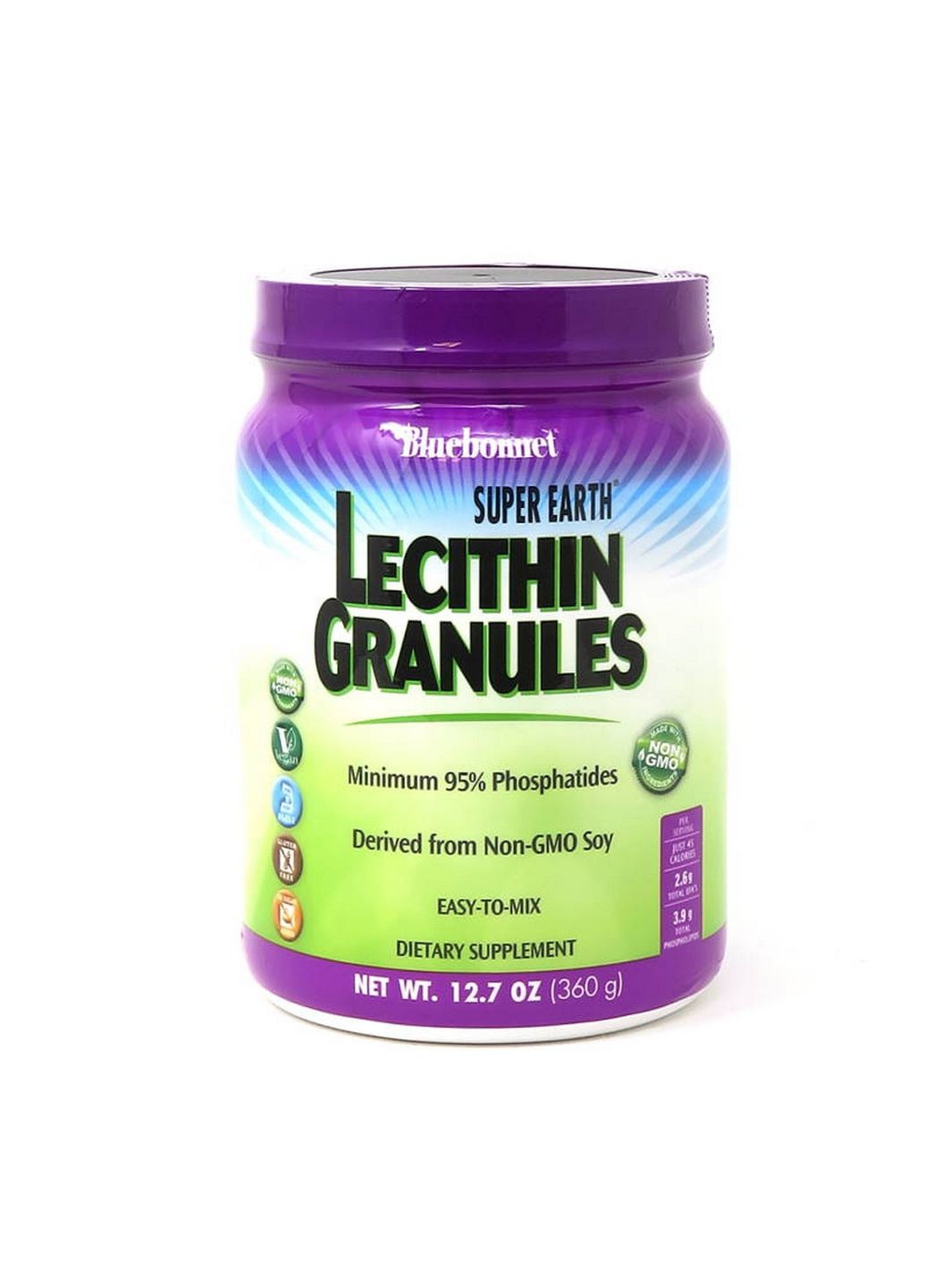 Натуральная добавка Super Earth Lecithin Granules, 360 грамм Bluebonnet Nutrition (293339162)