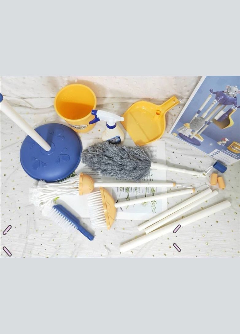 Ігровий набір для прибирання WY505-1-2 з відерцем на стійці Синій Fun Game (327216429)