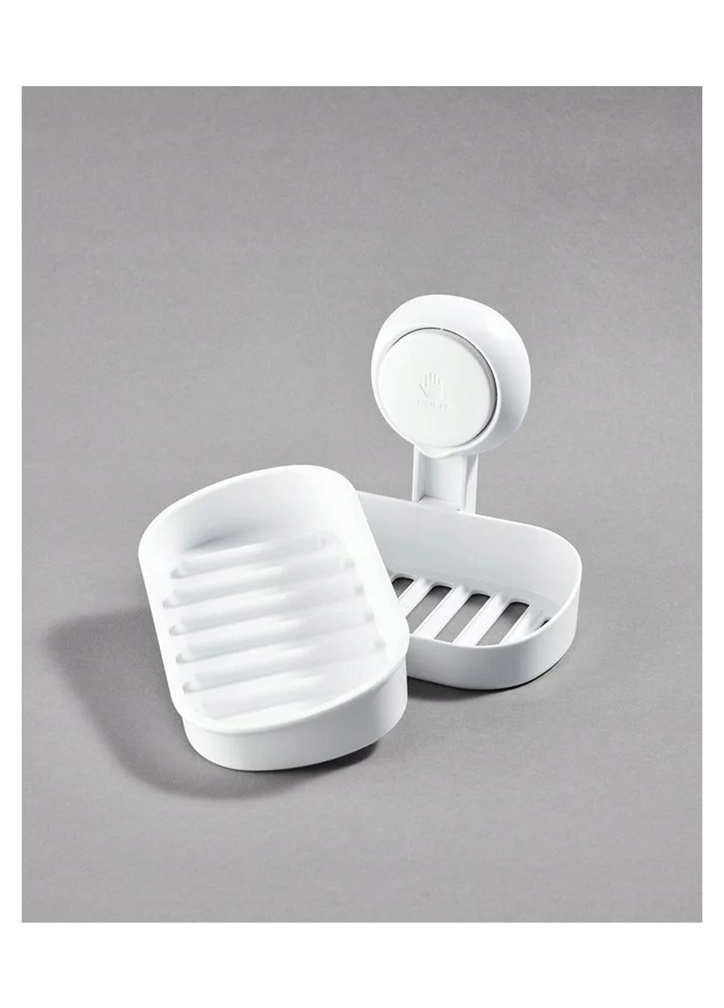 Настінна мильниця на присосці 14х11,5х10 см білий Livarno home (352530851)