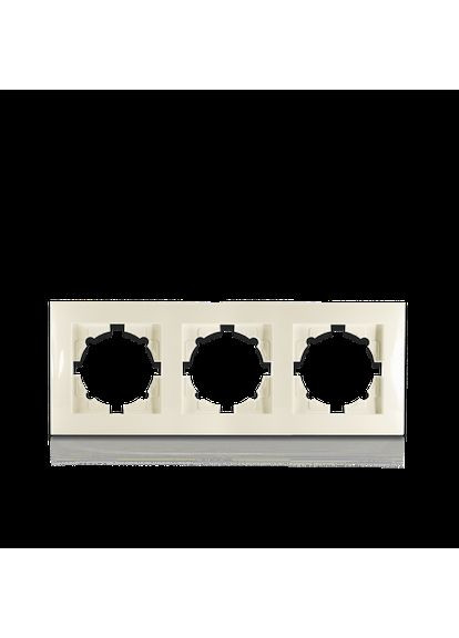 Рамка тримісна Erste electric крем 9202-83, СU Triumph (334847182)