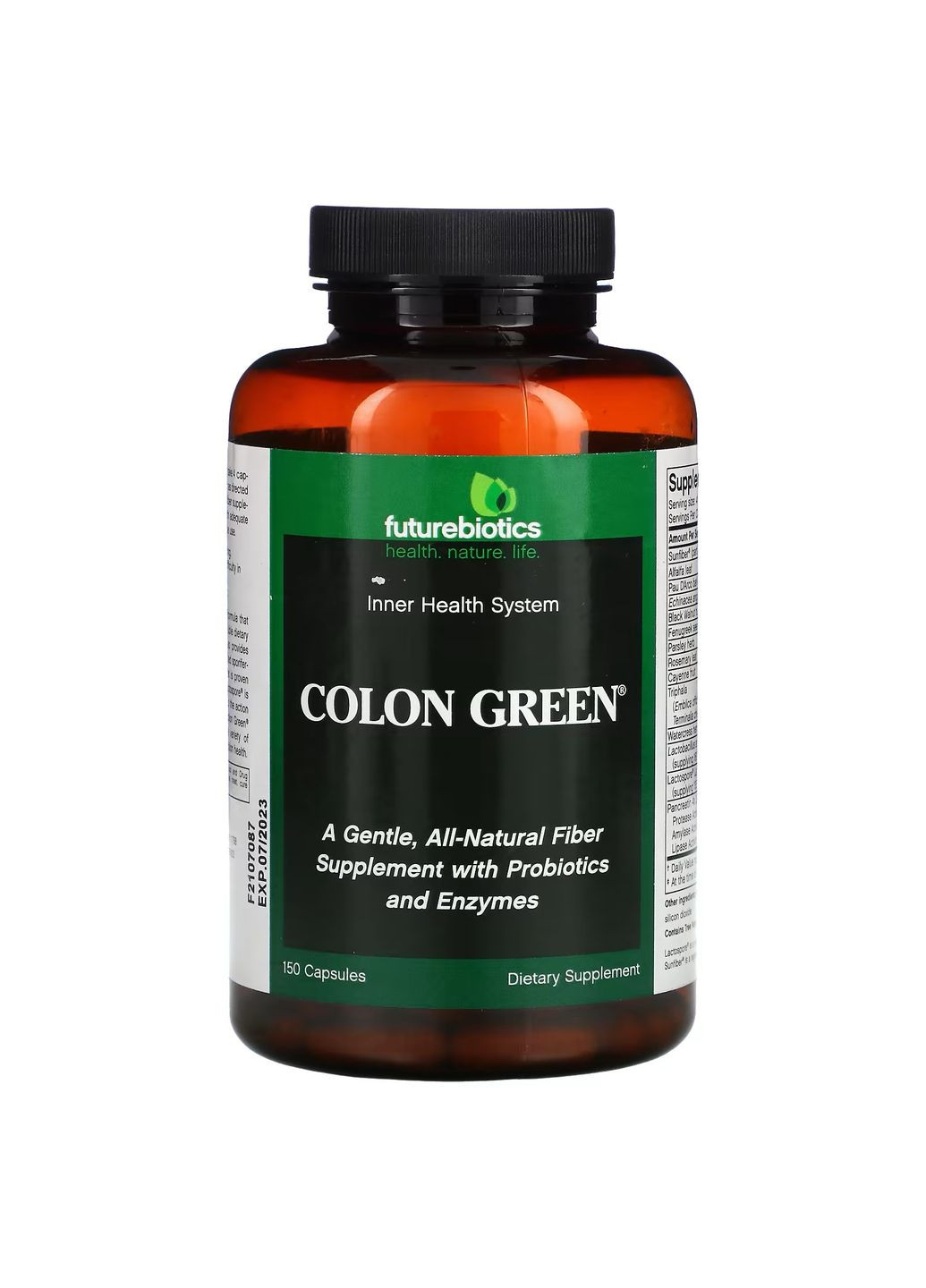 Добавка для очищения толстой кишки Colon Green 150 Capsules FutureBiotics (292555747)
