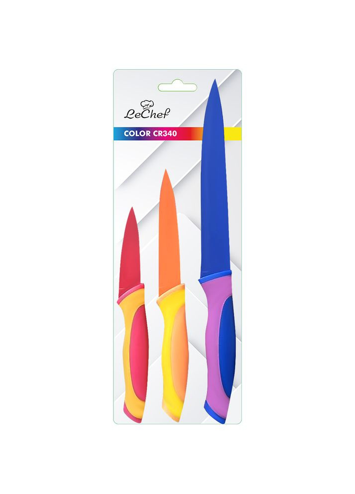 Набір ножів Color CR340 3 пр. (R040 3PCS) Le Chef (306581761)