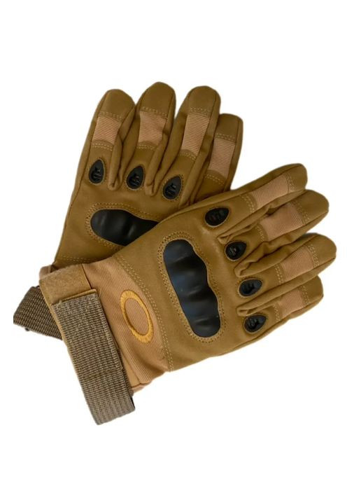 Тактичні повнопалі рукавиці армійські рукавички із захистом кісточок М Brown Tactic (313103224)