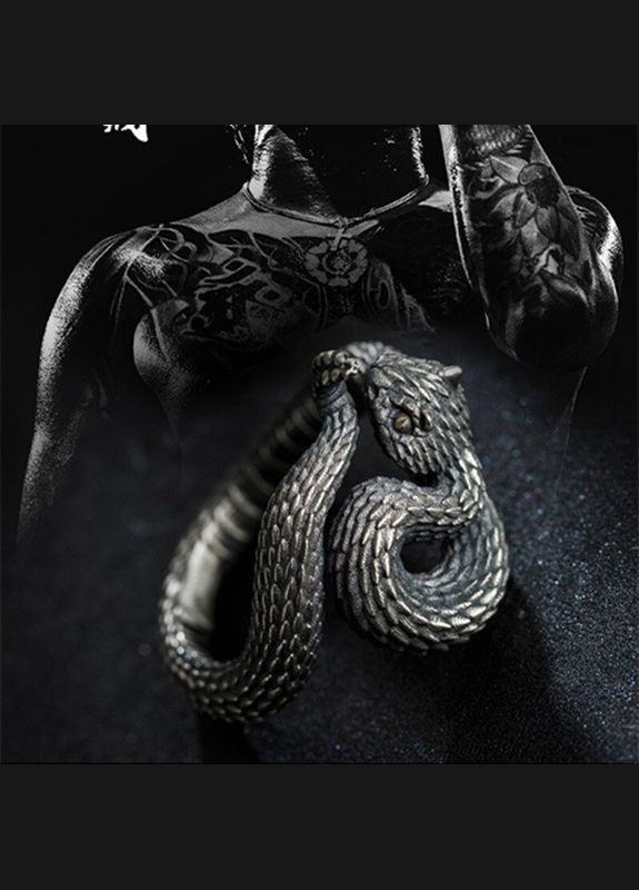 Модна каблучка у формі змії смерть і відродження перстень Гримуча Змія розмір регульований Fashion Jewelry (289355694)