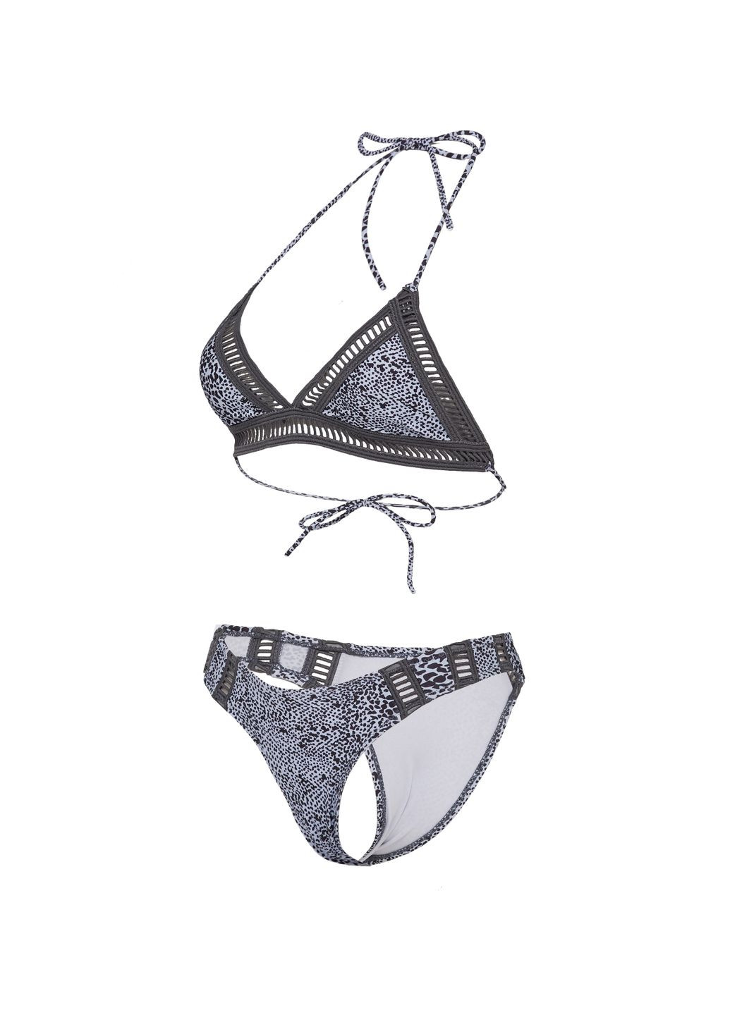 Сірий літній купальник No Brand