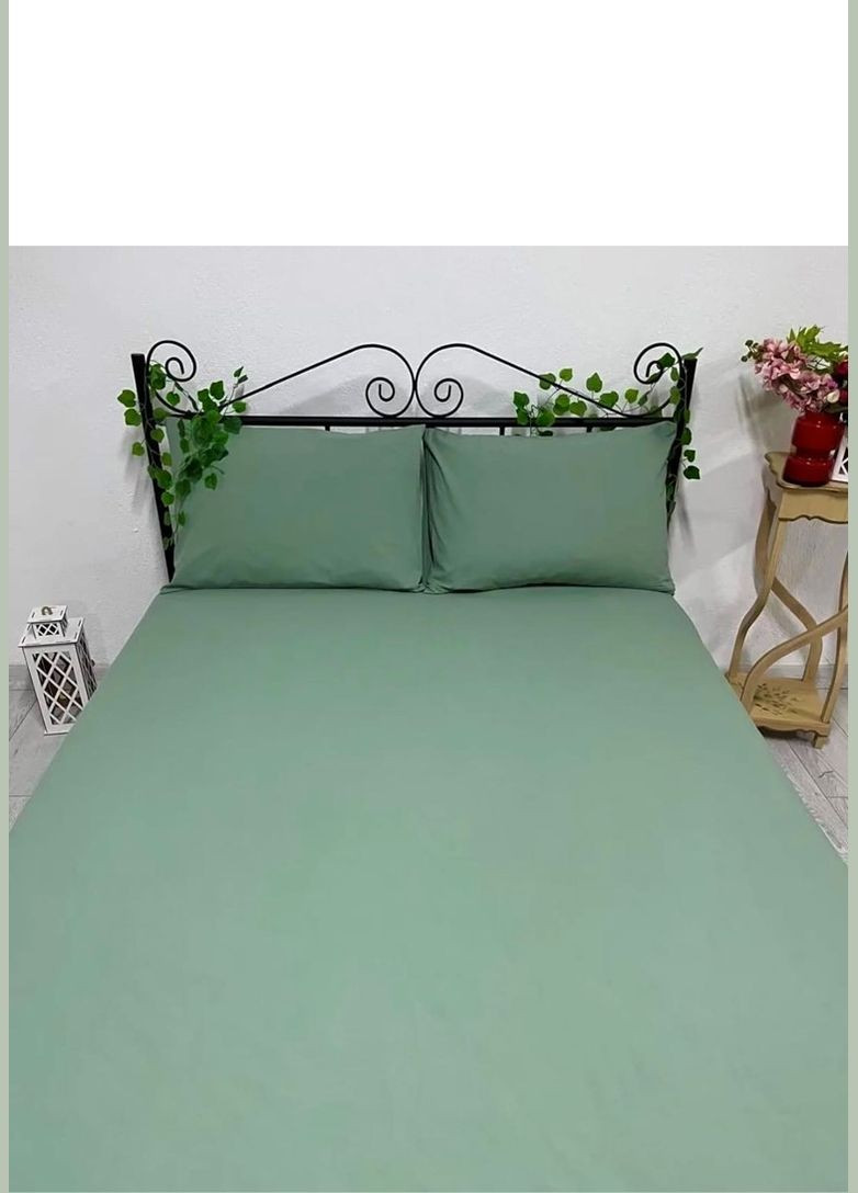 Набор простынь на резинке 160х200+30см с 2 наволочками 50х70 см Haki ранфорс TC303375977 TURComFor (335215249)