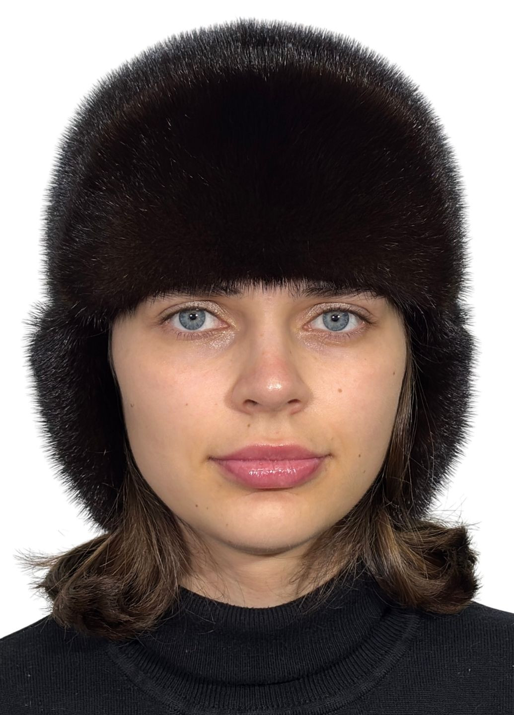 Женская меховая норковая шапка ушанка Меховой Стиль Ушанка (365250541)