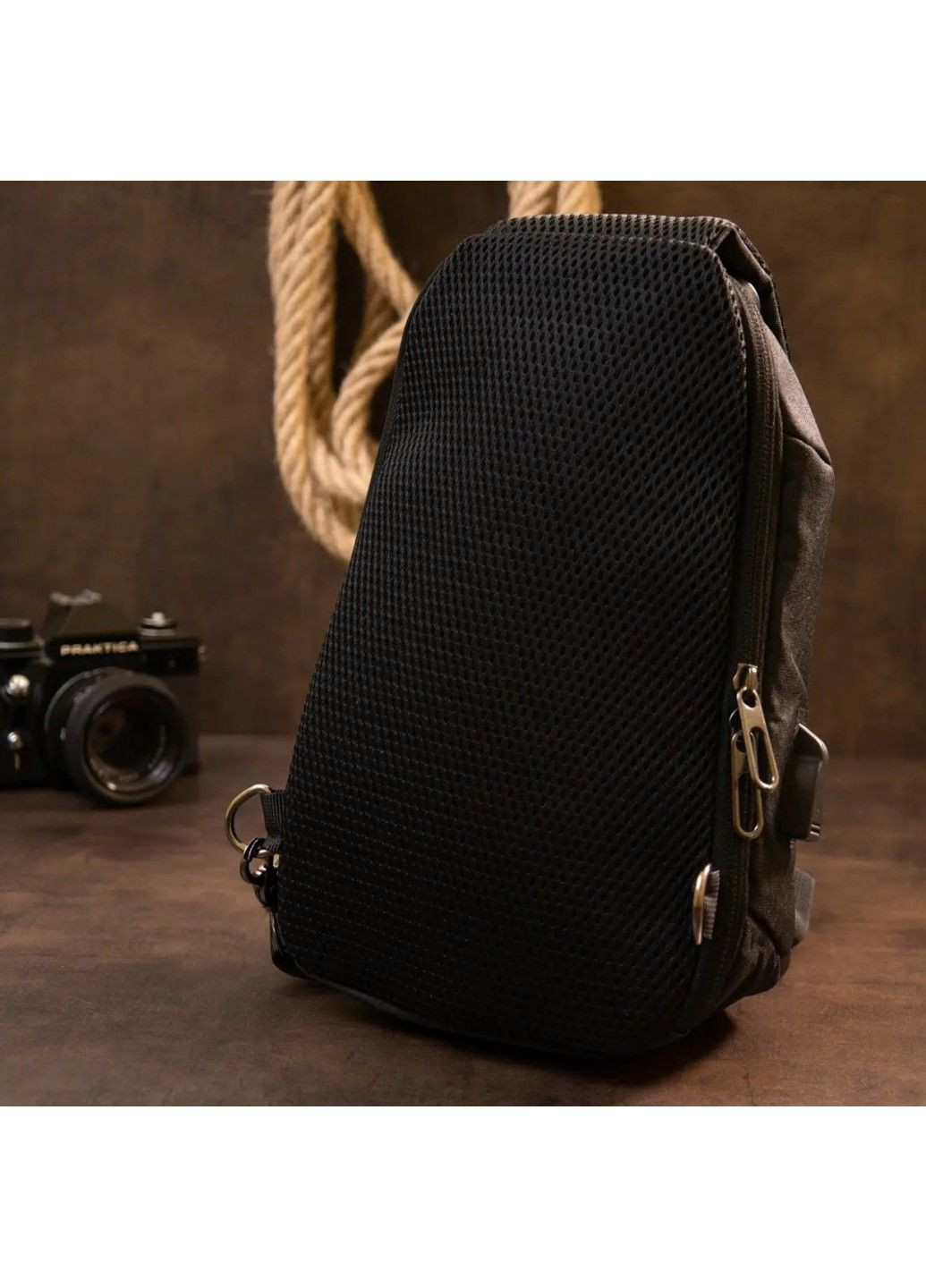 Мужской текстильный рюкзак с кодовым замком 20553 Vintage (323459252)