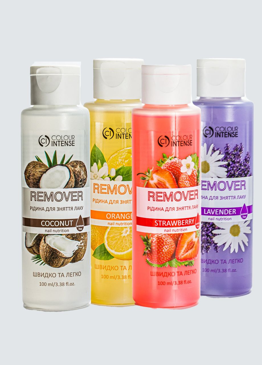 Рідина для зняття лаку без ацетону 100 мл Кокос Colour Intense (338426714)