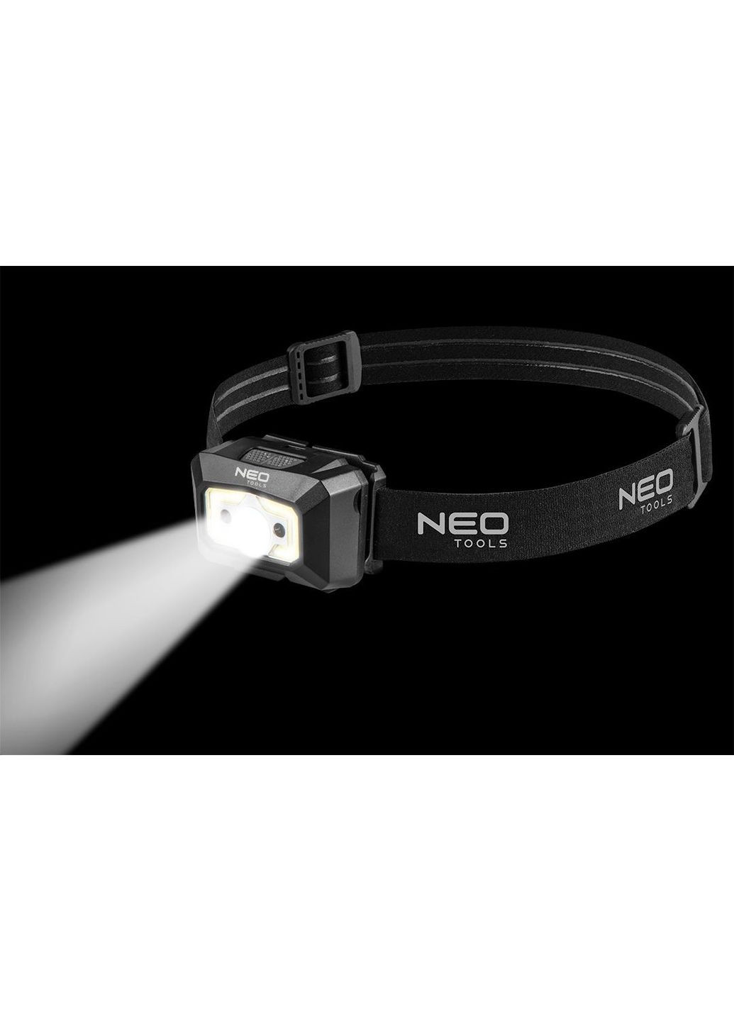 Налобный фонарик (250 лм, 1.2 А*ч, 180 м) светодиодный с аккумулятором + датчик движения (26473) Neo Tools (360549216)