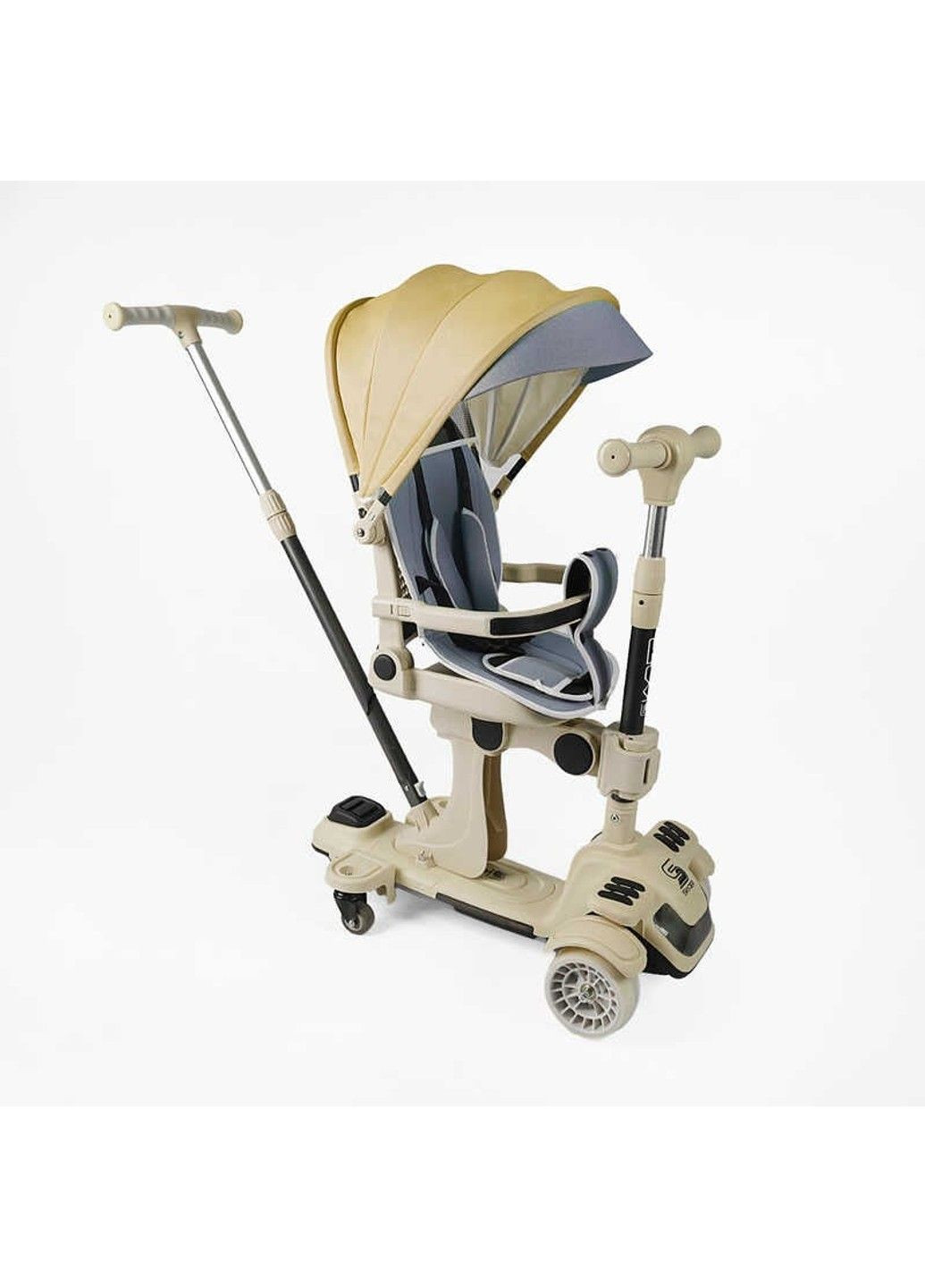 Трехколесный самокат коляска 5в1 с поворотным сиденьем и бампером Skyper (332988920)