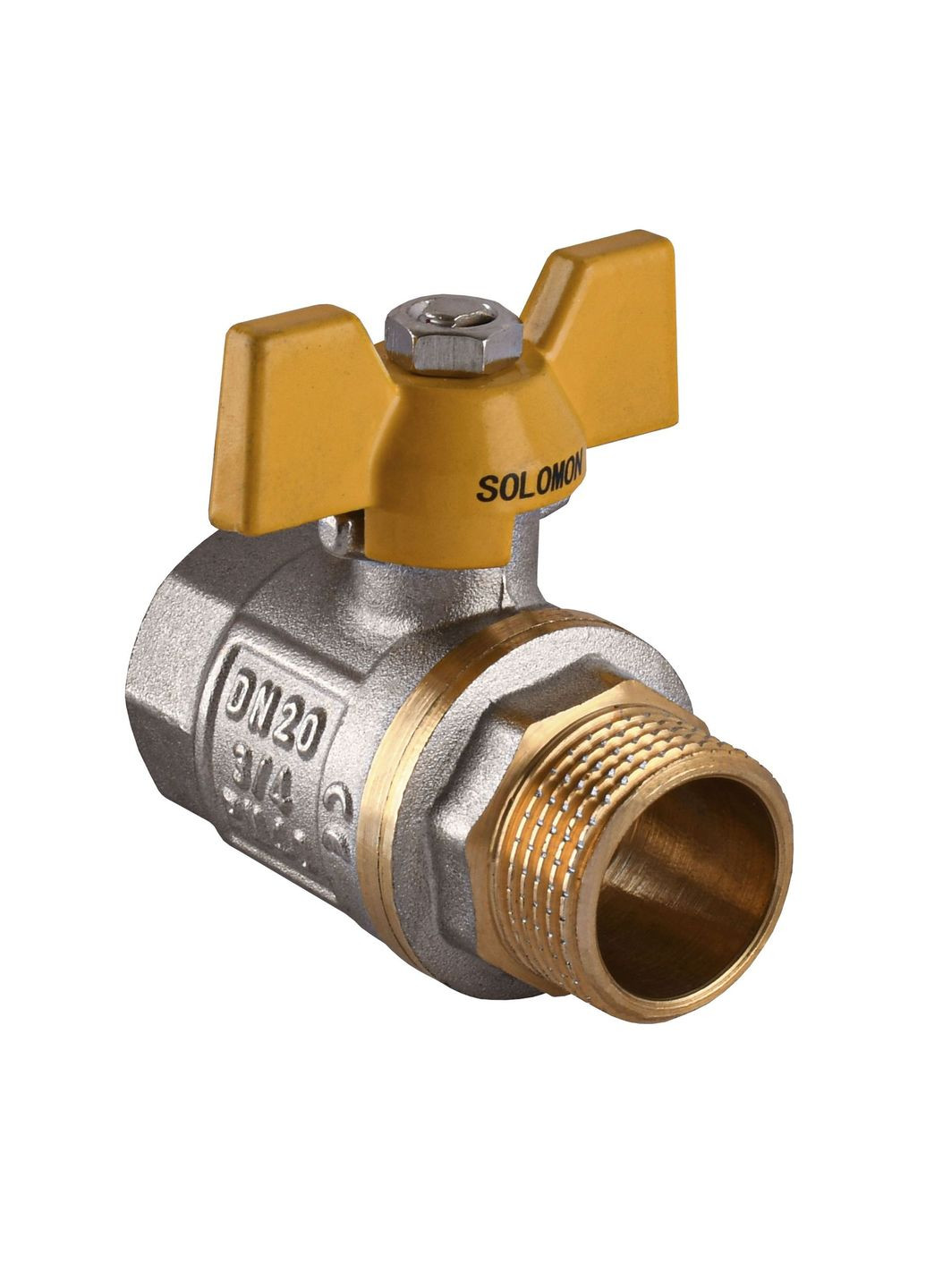 Кран шаровой прямой 3/4″ ЗВ ЖБ PN40 B1008 Solomon (335426204)