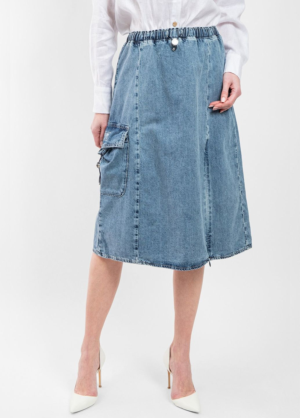 Голубая юбка Moschino Jeans