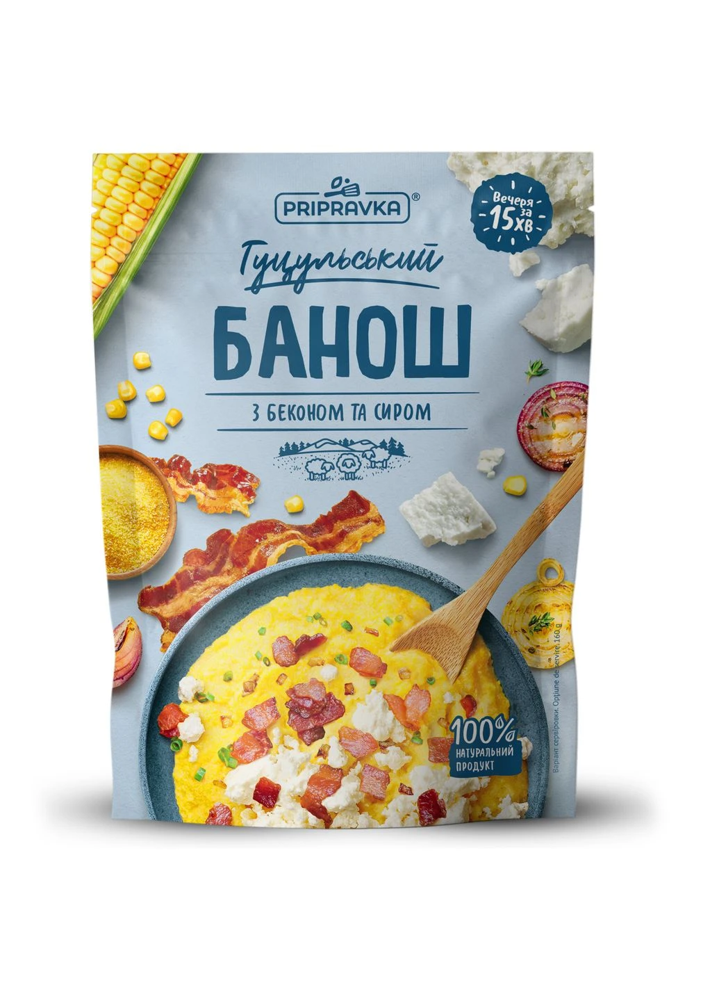 Гуцульский банош с беконом и сыром 160г Приправка (376602773)