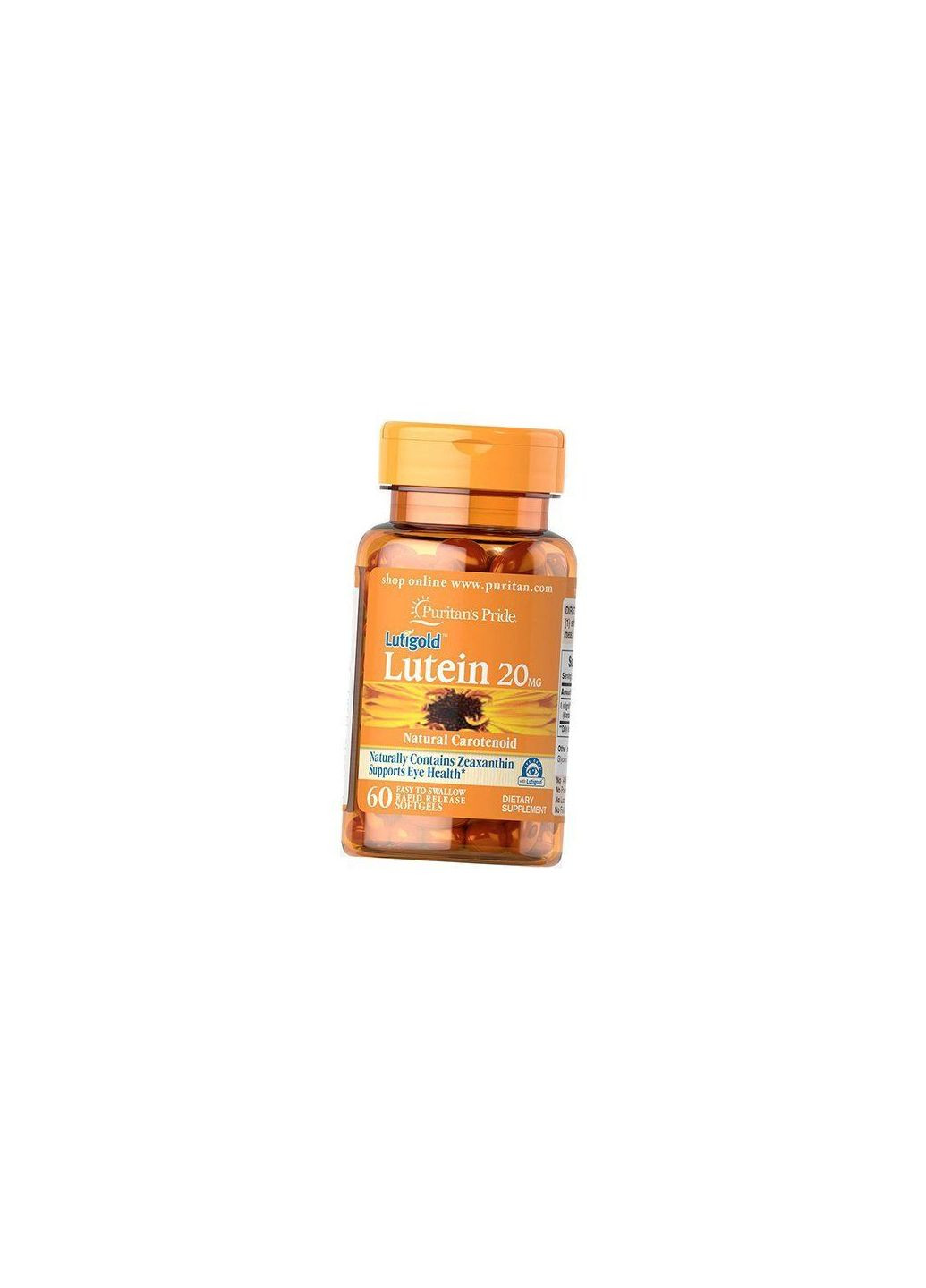 Лютеїн та Зеаксантин, Lutein 20 with Zeaxanthin, Puritan's Pride 60гелкапс (72367014) Puritans Pride (322724649)