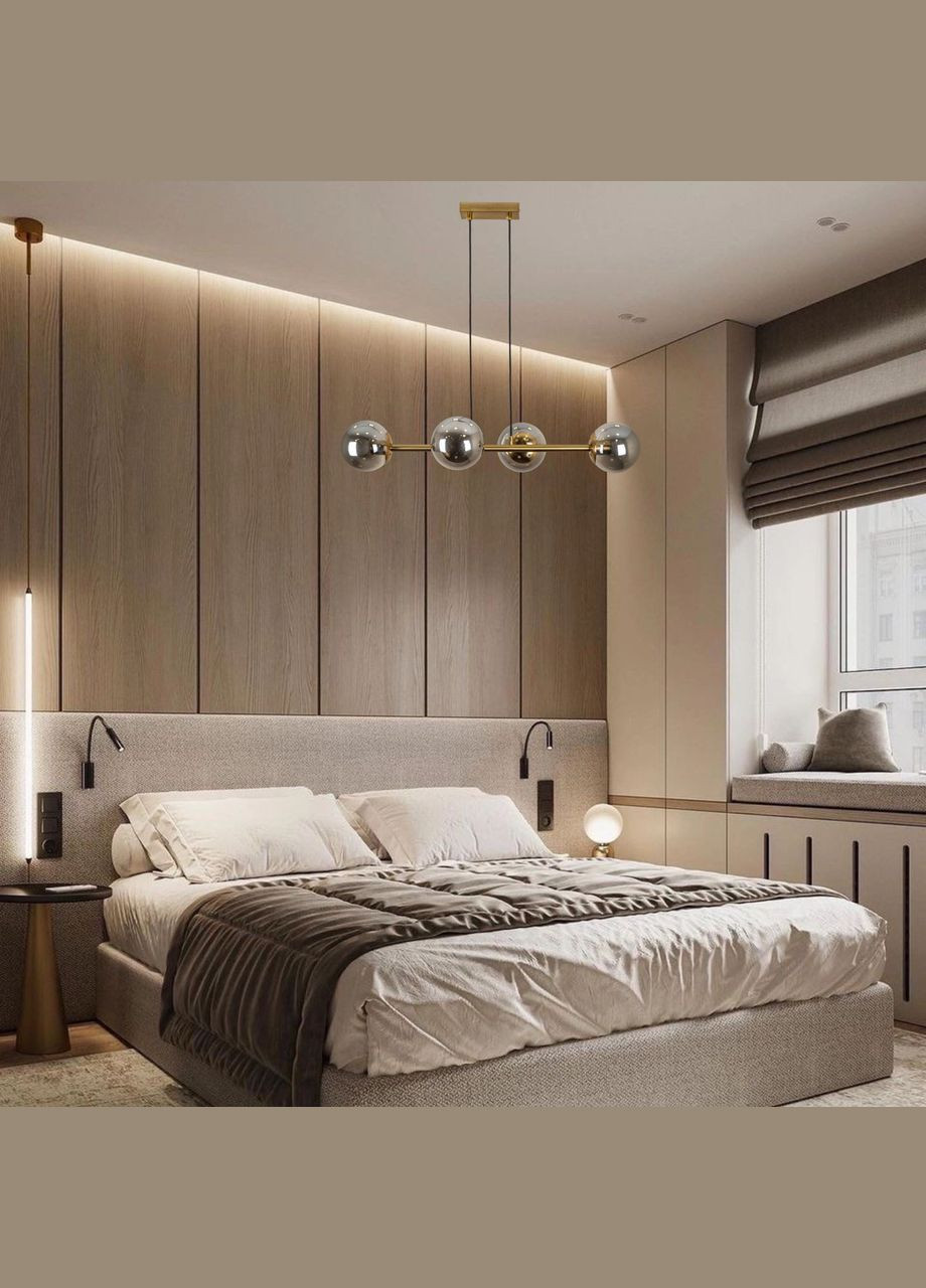 Подвесная современная люстра "Modern Luxe" (52-9909-4 BRZ+BK) No Brand (370071698)