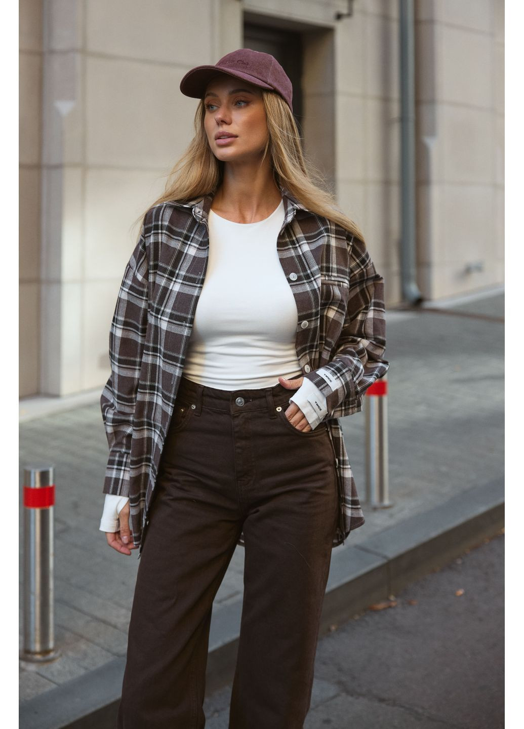 ДЖИНСИ WIDE LEG ШОКОЛАДНИЙ WL 562 Twice - (367088124)