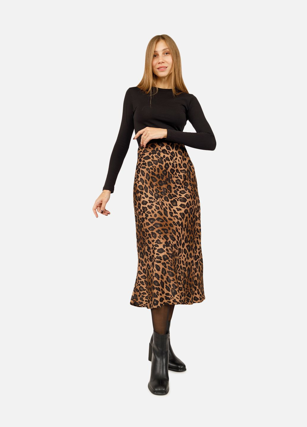 Бежевая женская юбка-клеш цвет бежевый цб-00262468 Mixray