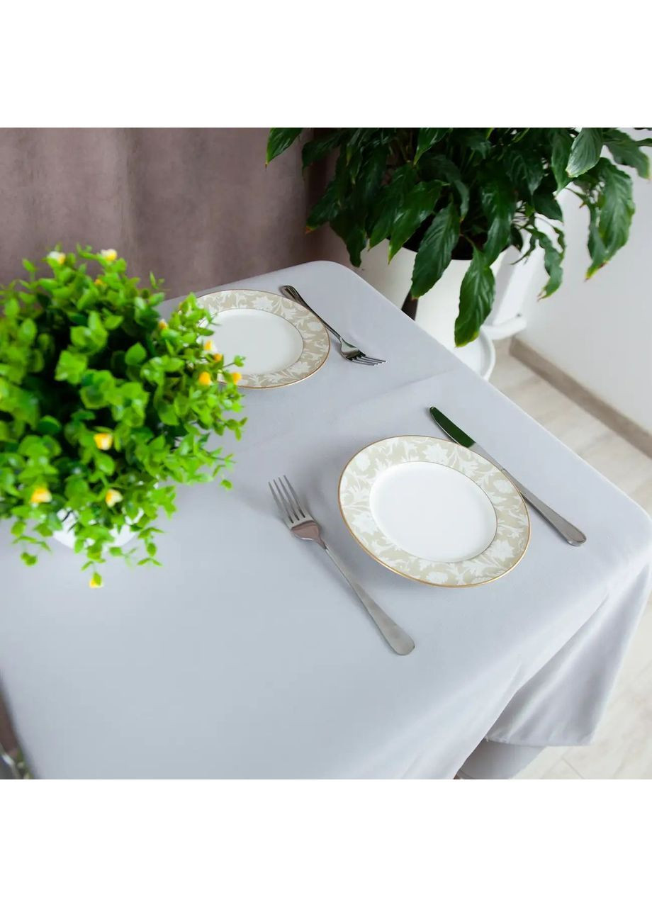 Водоотталкивающая скатерть 150*150 см Светло-серая (25990150150) ТЕП (364099961)