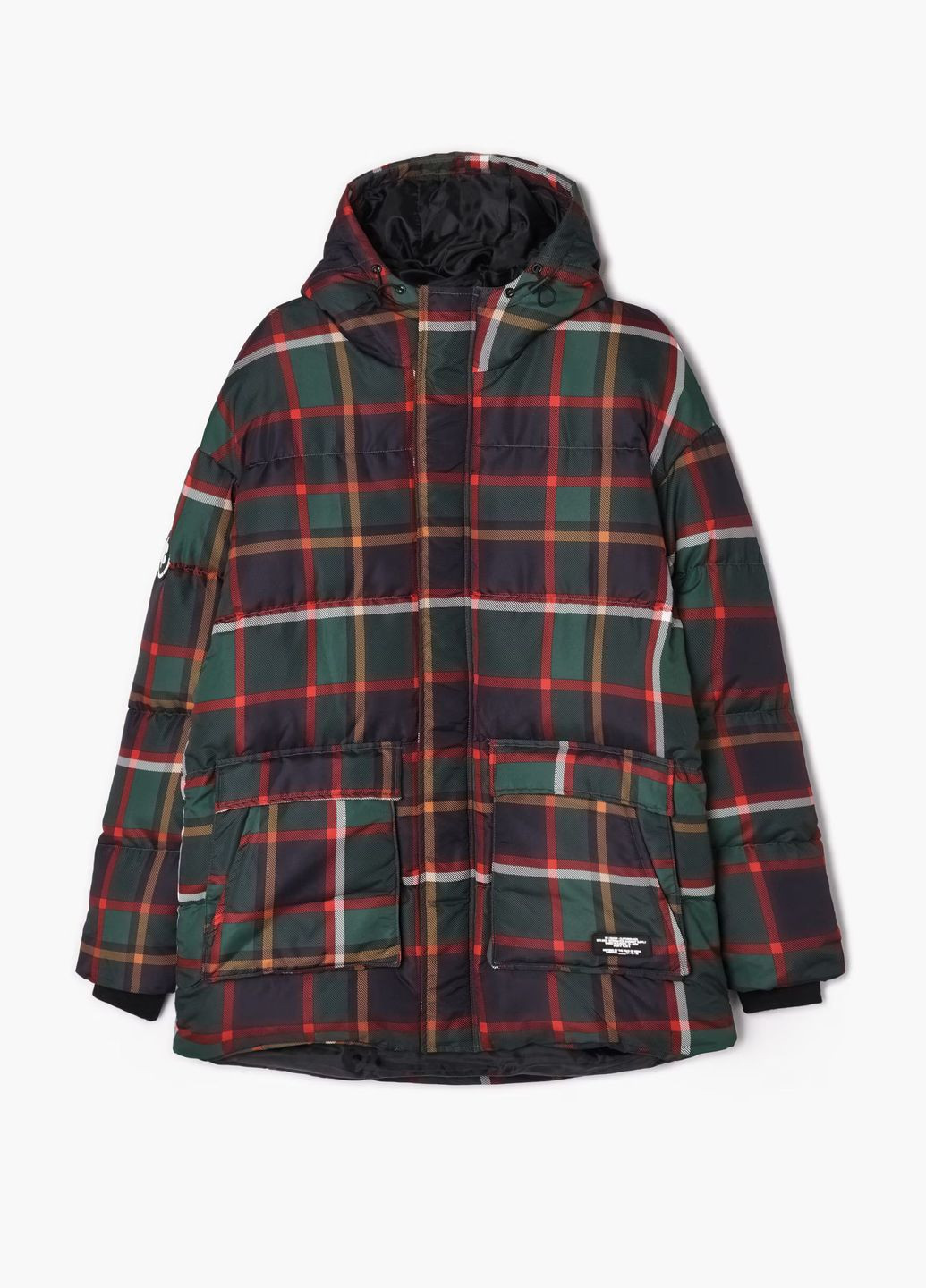 Зелена куртка зима,зелений в візерунки, Cropp