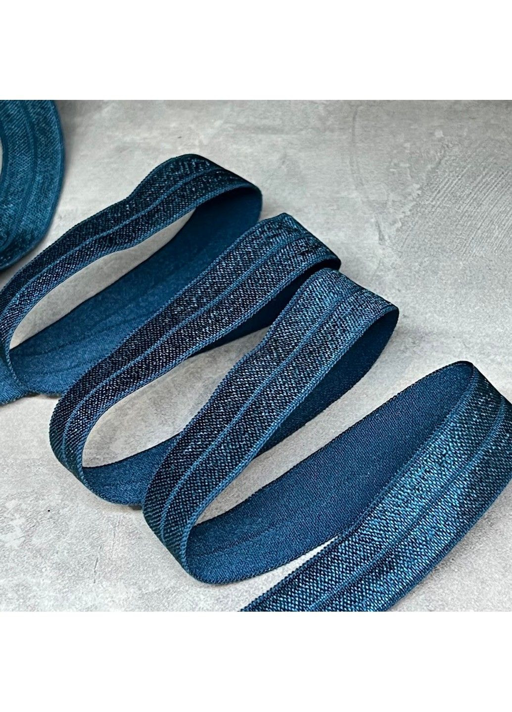 Стрейч-бейка (резинка), ширина 1,5 см, цвет изумрудный, арт 07742, отрезок 1 метр No Brand (318441248)