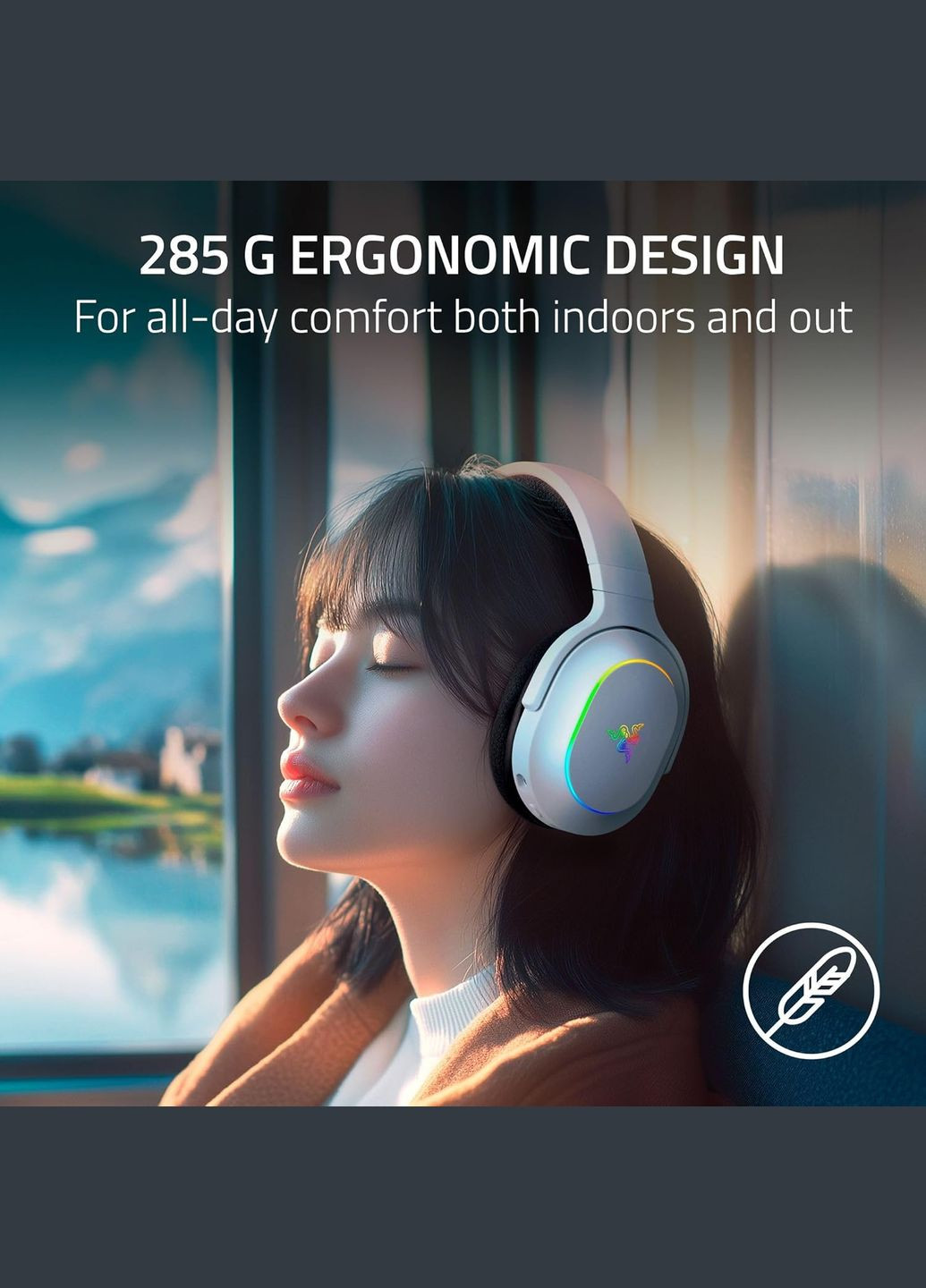 Гарнитура игровая Barracuda X Chroma, BT/WL, RGB, белый Razer (322843453)