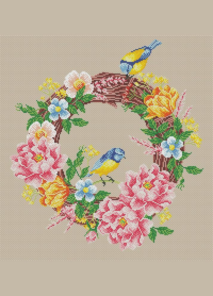 Набір для вишивки муліне ДМС "Квіткові пахощі", 30x32 см No Brand (340485740)