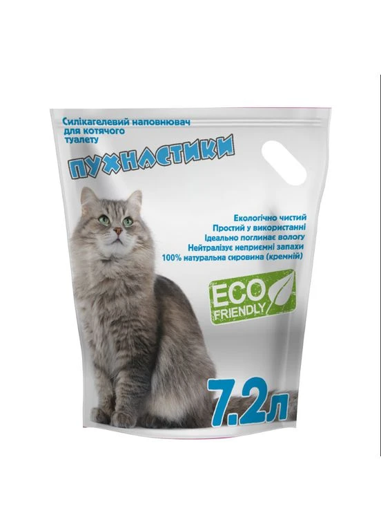 Силікагелевий наповнювач “Пухнастики”, 7,2 л No Brand (368710113)
