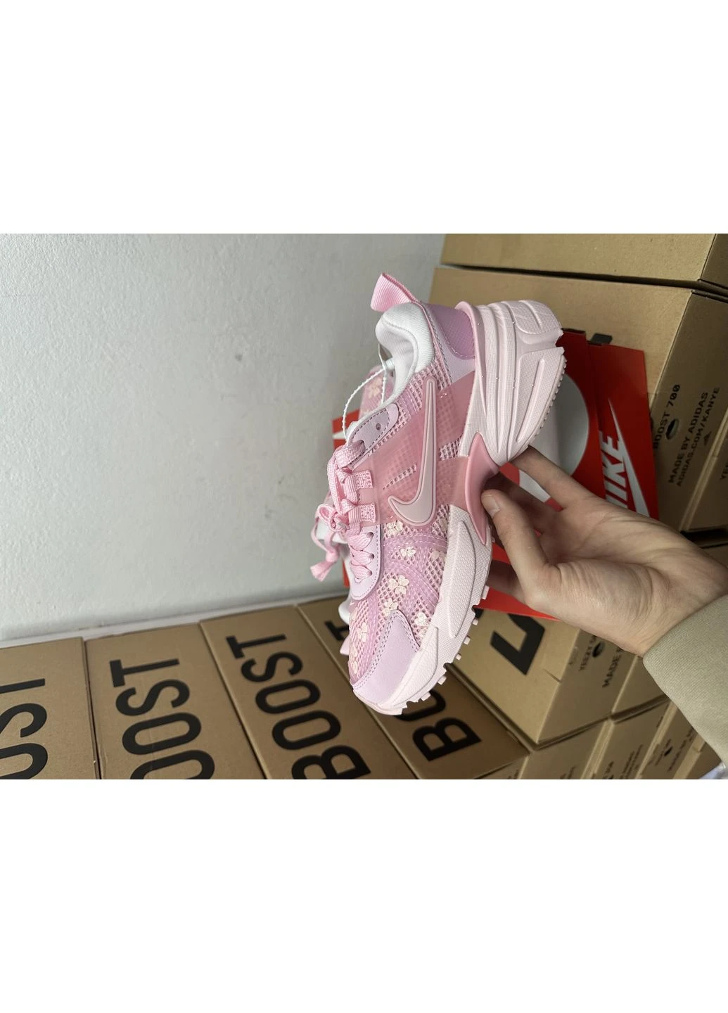 Комбіновані літні кросівки nike runtekk v2k piflowers найк рантек No Brand