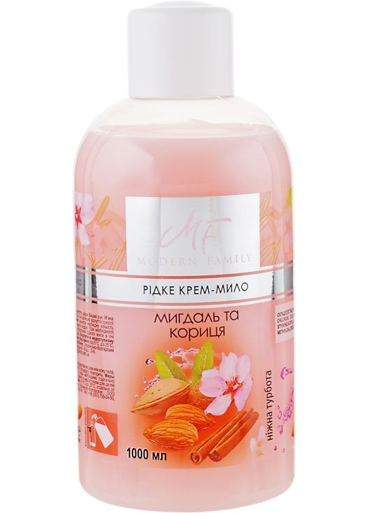 Крем-мило "Мигдаль і кориця" Modern Family 1000ml (449959-30902) Pirana (368612895)