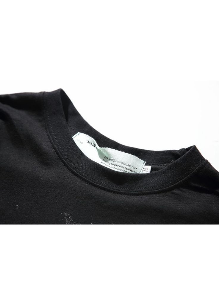 Футболка чёрная Off-White Art Chaos Black T-Shirt Womens - (356677854)