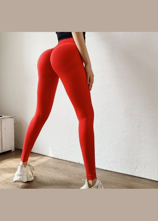 Красные демисезонные леггинсы женские спортивные Fashion