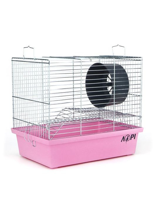 Клітка для дрібних гризунів Хом'як2 33х23х29 см рожева, покриття цинк (A-014627) Лорі (314811367)