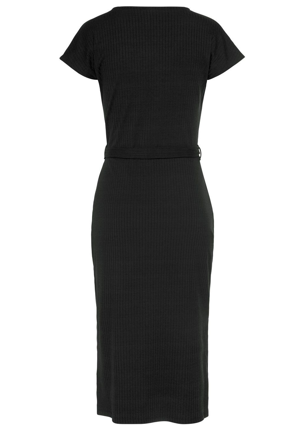 Черное повседневный платье Lascana однотонное